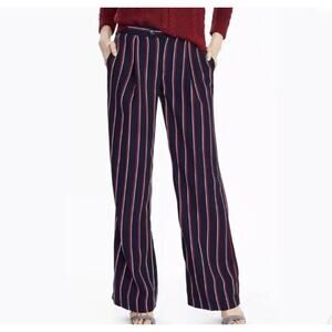Banana Republic Navy Blue/Red/White Striped Drawstring Pants Size 6